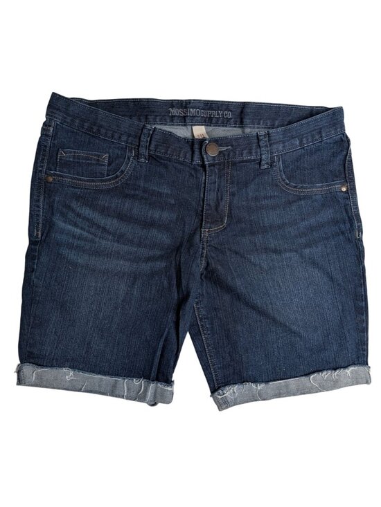 Mossimo Supply Co Pants - Mossimo Supply Co Womens Size 11 Dark Wash Denim Shorts With Cuffed Hem
